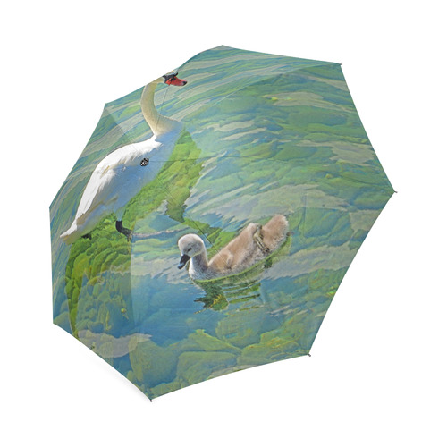 Swans photo print Foldable Umbrella (Model U01)