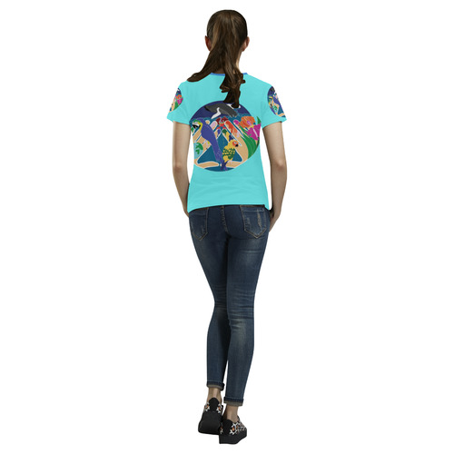 Tropical Creation Larger Sizes All Over Print T-shirt for Women/Large Size (USA Size) (Model T40)