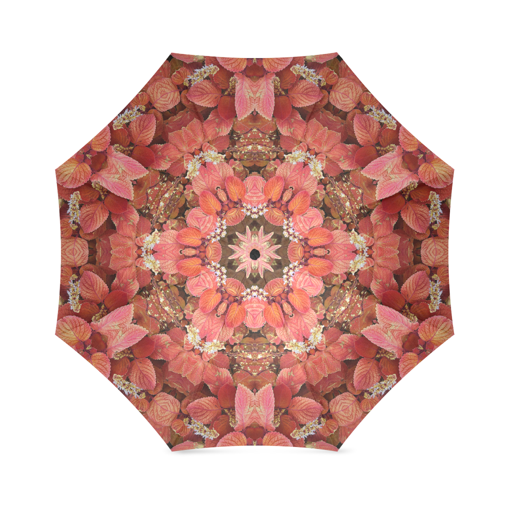 Red nettles caleidoscope photo print Foldable Umbrella (Model U01)