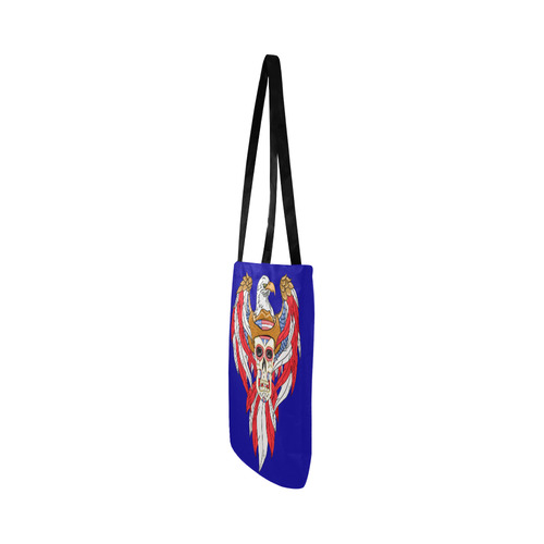 American Eagle Sugar Skull Blue Reusable Shopping Bag Model 1660 (Two sides)