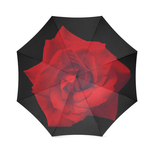 Red rose bloom photo print Foldable Umbrella (Model U01)