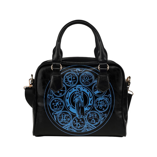 Witchcraft Zodiac Wheel Shoulder Handbag (Model 1634)