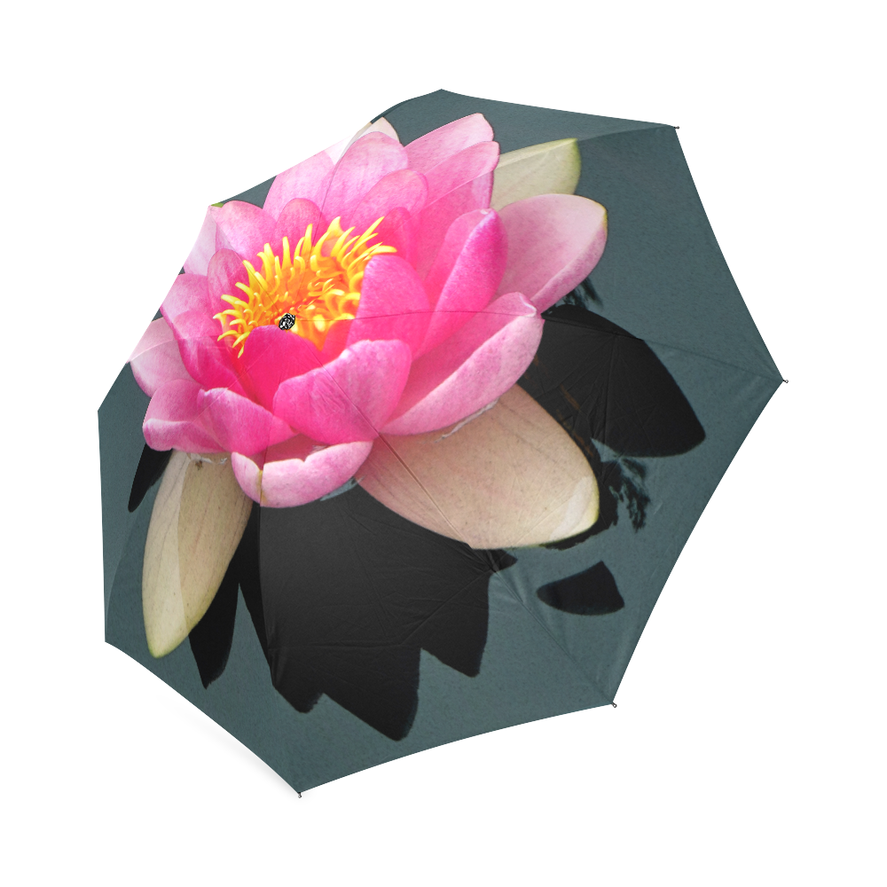 Pink water lily photo print Foldable Umbrella (Model U01)