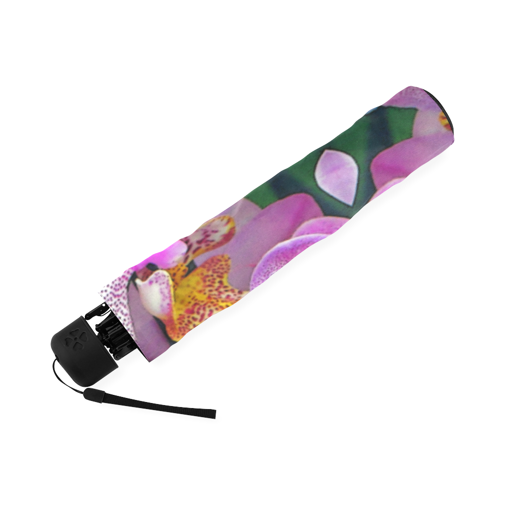 Pink orchids caleidoscope photo print Foldable Umbrella (Model U01)