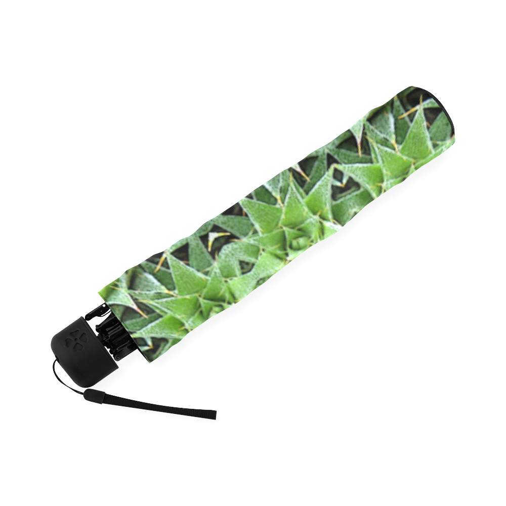 Green cacti caleidoscope photo print Foldable Umbrella (Model U01)