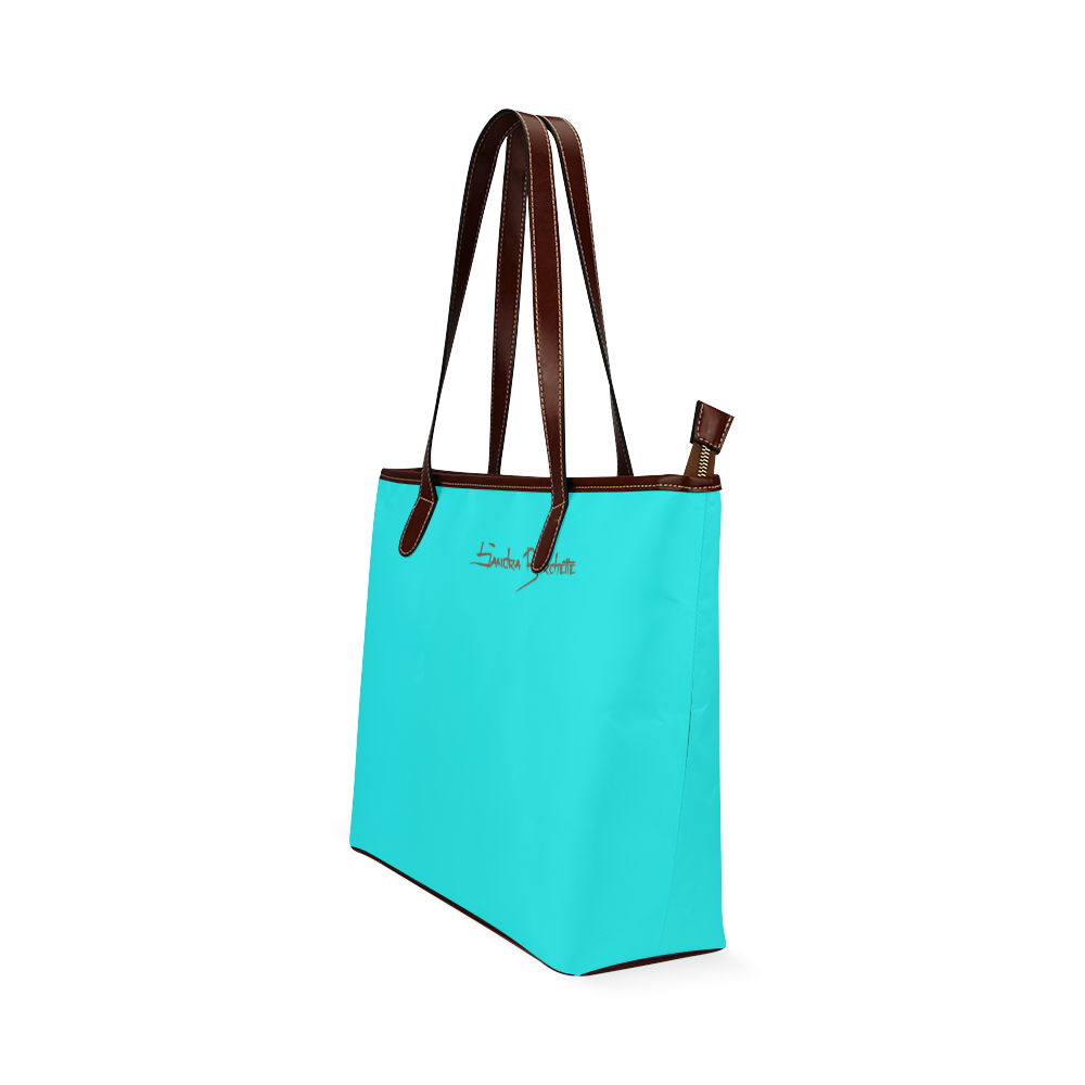 Blue Shoulder Tote Bag (Model 1646)