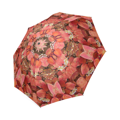 Red nettles caleidoscope photo print Foldable Umbrella (Model U01)