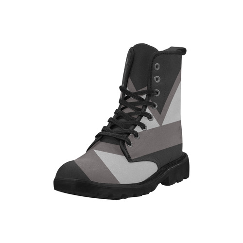 Black angles Martin Boots for Women (Black) (Model 1203H)