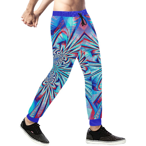Psychedelic Abstract Men's All Over Print Sweatpants (Model L11)