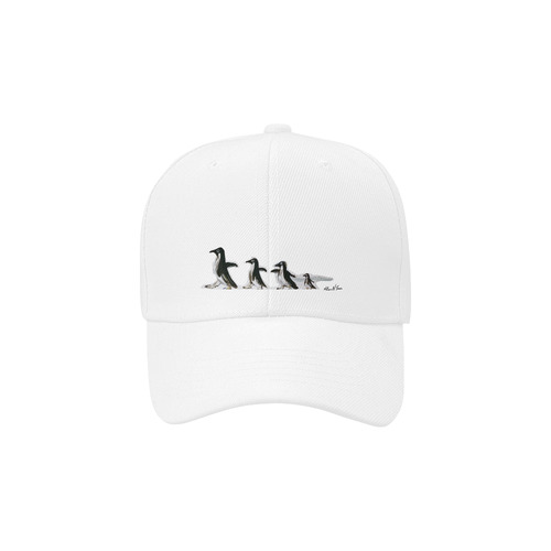 Penguin Family Walk on Thin Ice Dad Cap