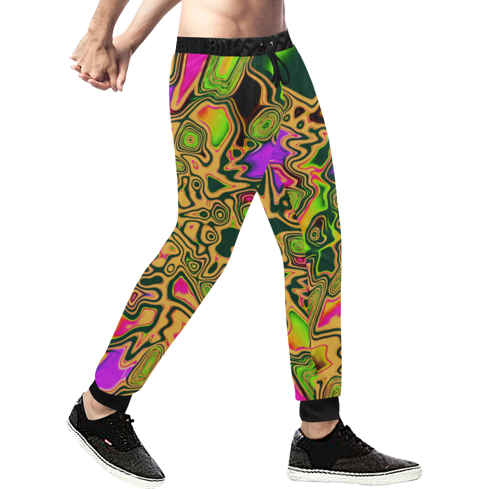 90s Color Splash Men's All Over Print Sweatpants (Model L11)