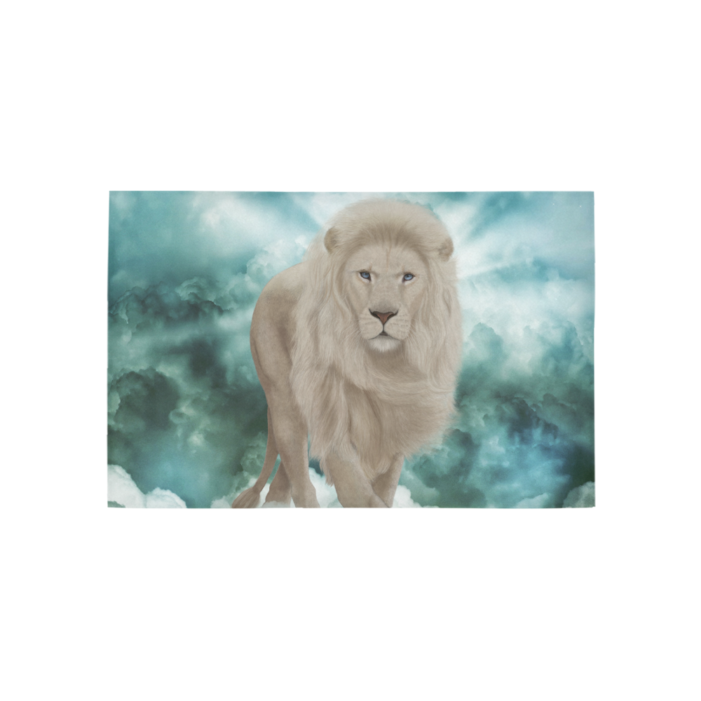 The white lion in the universe Area Rug 5'x3'3''