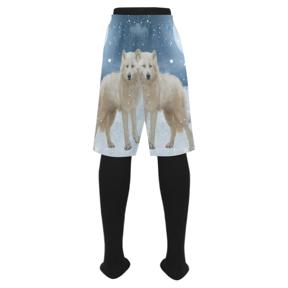 Awesome arctic wolf Men's Swim Trunk (Model L21)