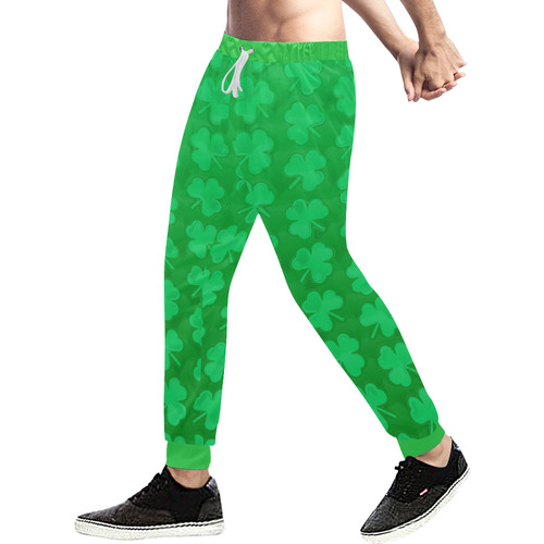 St. Patrick's Day Clovers Men's All Over Print Sweatpants (Model L11)