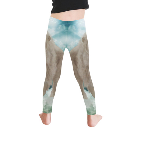 The white lion in the universe Kid's Ankle Length Leggings (Model L06)