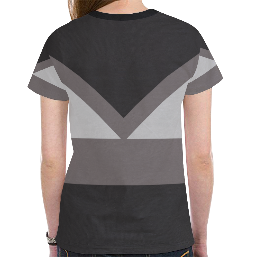 Black angles New All Over Print T-shirt for Women (Model T45)