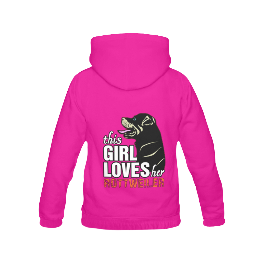 This Girl Loves Her Rottweiler All Over Print Hoodie for Women (USA Size) (Model H13)