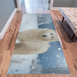 Awesome arctic wolf Area Rug 9'6''x3'3''