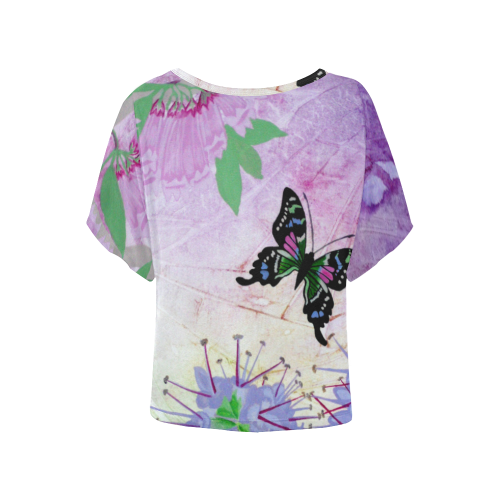 New Guinea Delight Batwing Blouse Women's Batwing-Sleeved Blouse T shirt (Model T44)