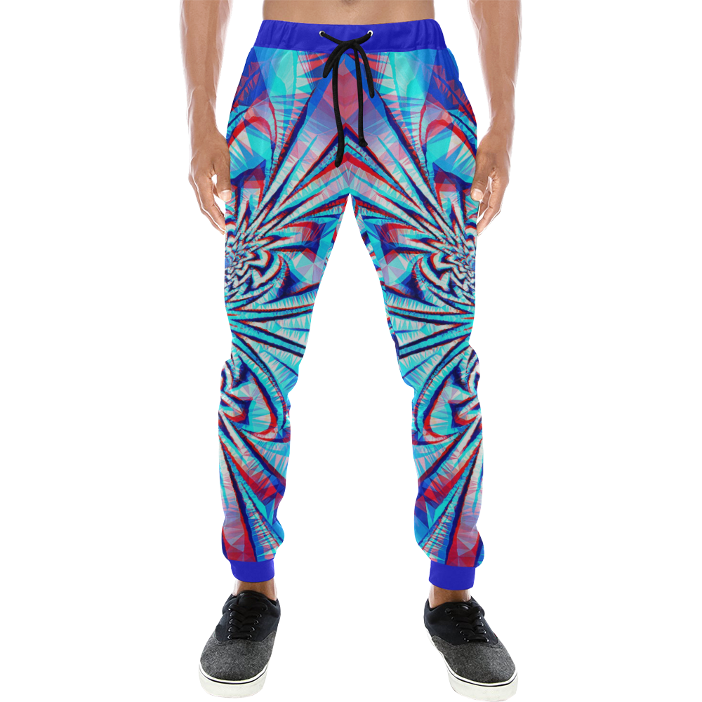 Psychedelic Abstract Men's All Over Print Sweatpants (Model L11)