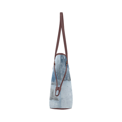 Awesome arctic wolf Clover Canvas Tote Bag (Model 1661)