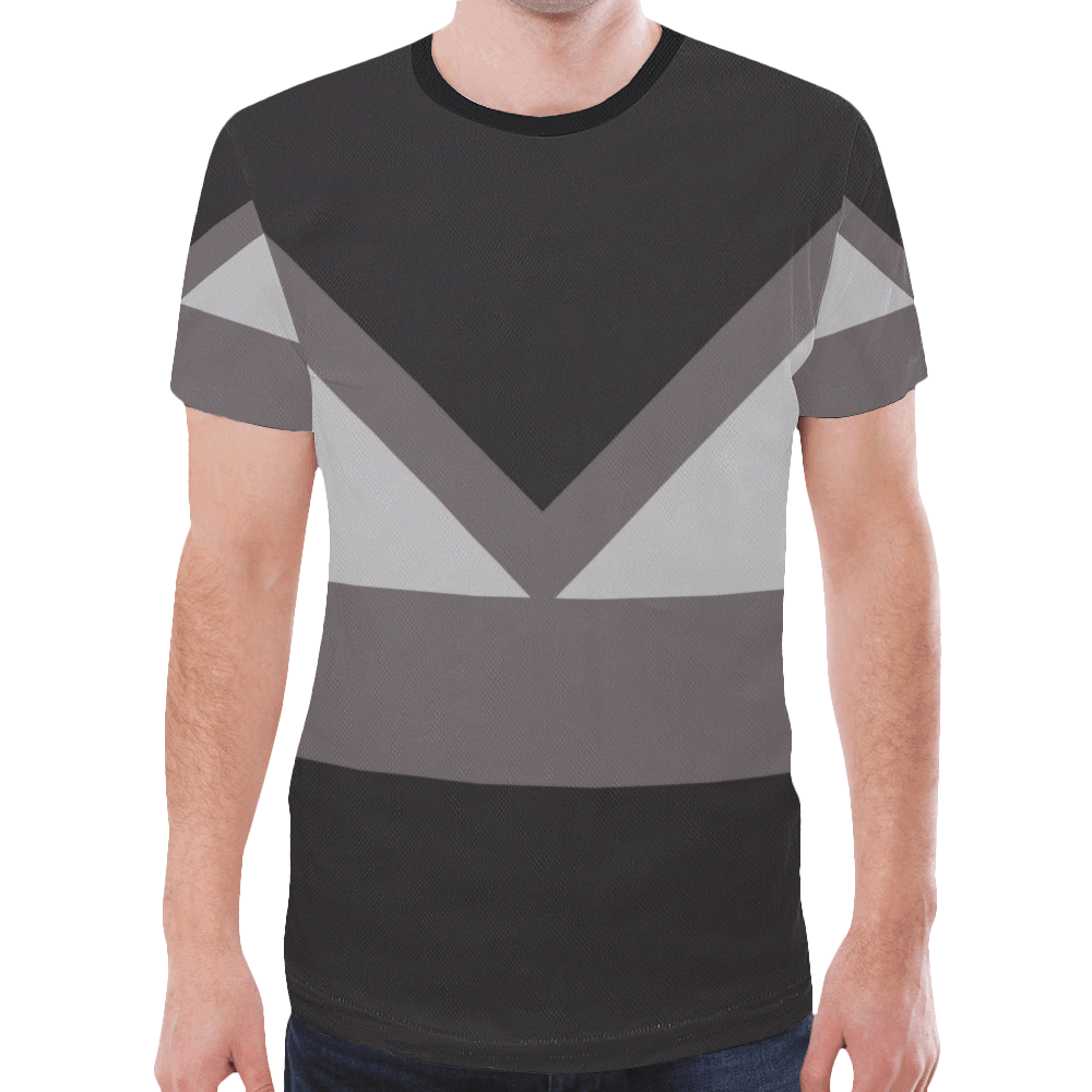 Black angles New All Over Print T-shirt for Men (Model T45)