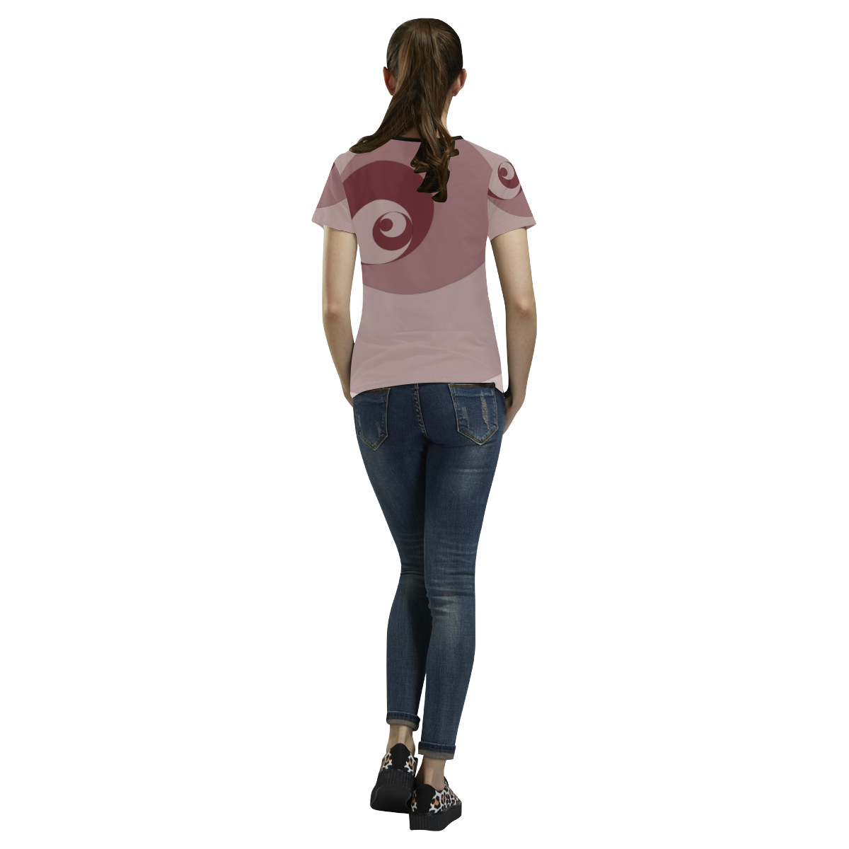 fiibonacci roses All Over Print T-shirt for Women/Large Size (USA Size) (Model T40)