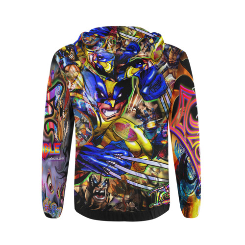 Wolverine by TheONE Savior @ ImpossABLE Endeavors All Over Print Full Zip Hoodie for Men (Model H14)
