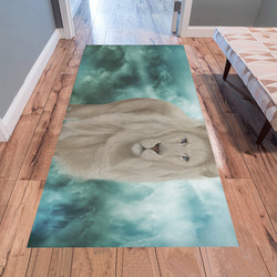 The white lion in the universe Area Rug 7'x3'3''