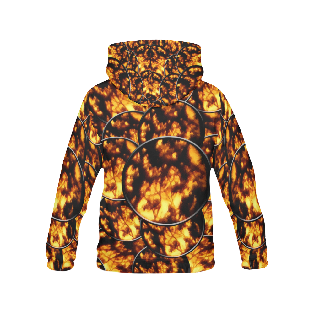 Harvest Moon Coins All Over Print Hoodie for Women (USA Size) (Model H13)