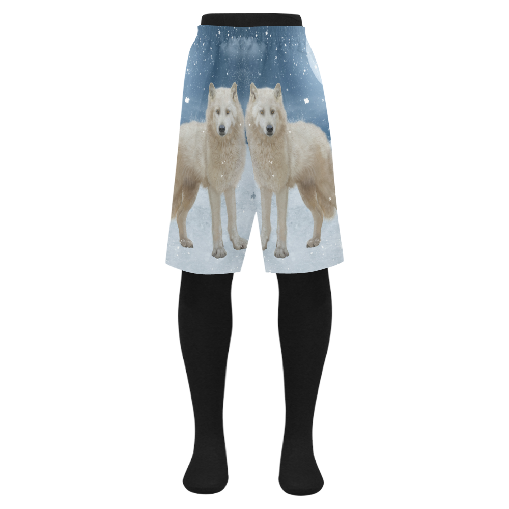 Awesome arctic wolf Men's Swim Trunk (Model L21)