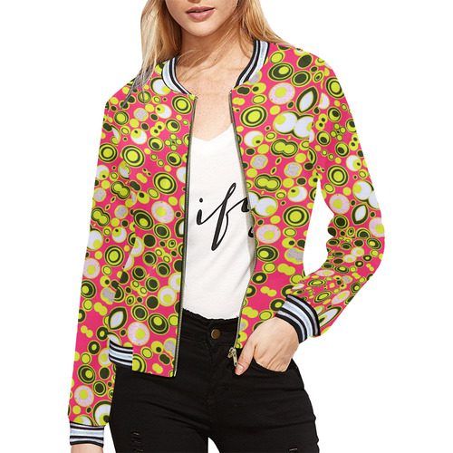 DESIGN-880 COLOR All Over Print Bomber Jacket for Women (Model H21)