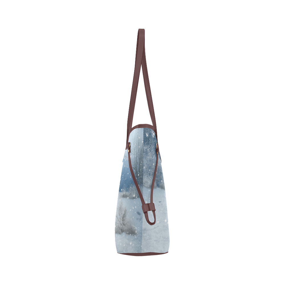 Awesome arctic wolf Clover Canvas Tote Bag (Model 1661)