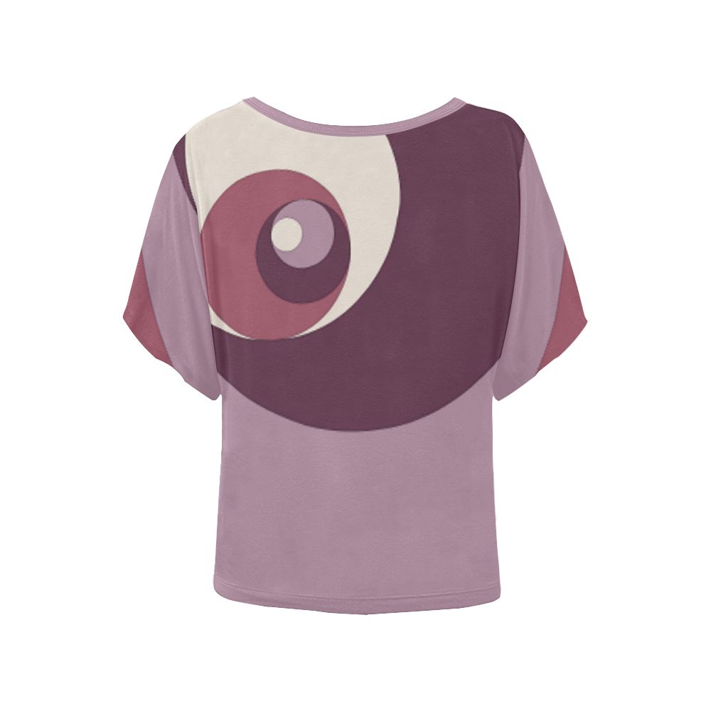 Fibonacci rose 2 Women's Batwing-Sleeved Blouse T shirt (Model T44)