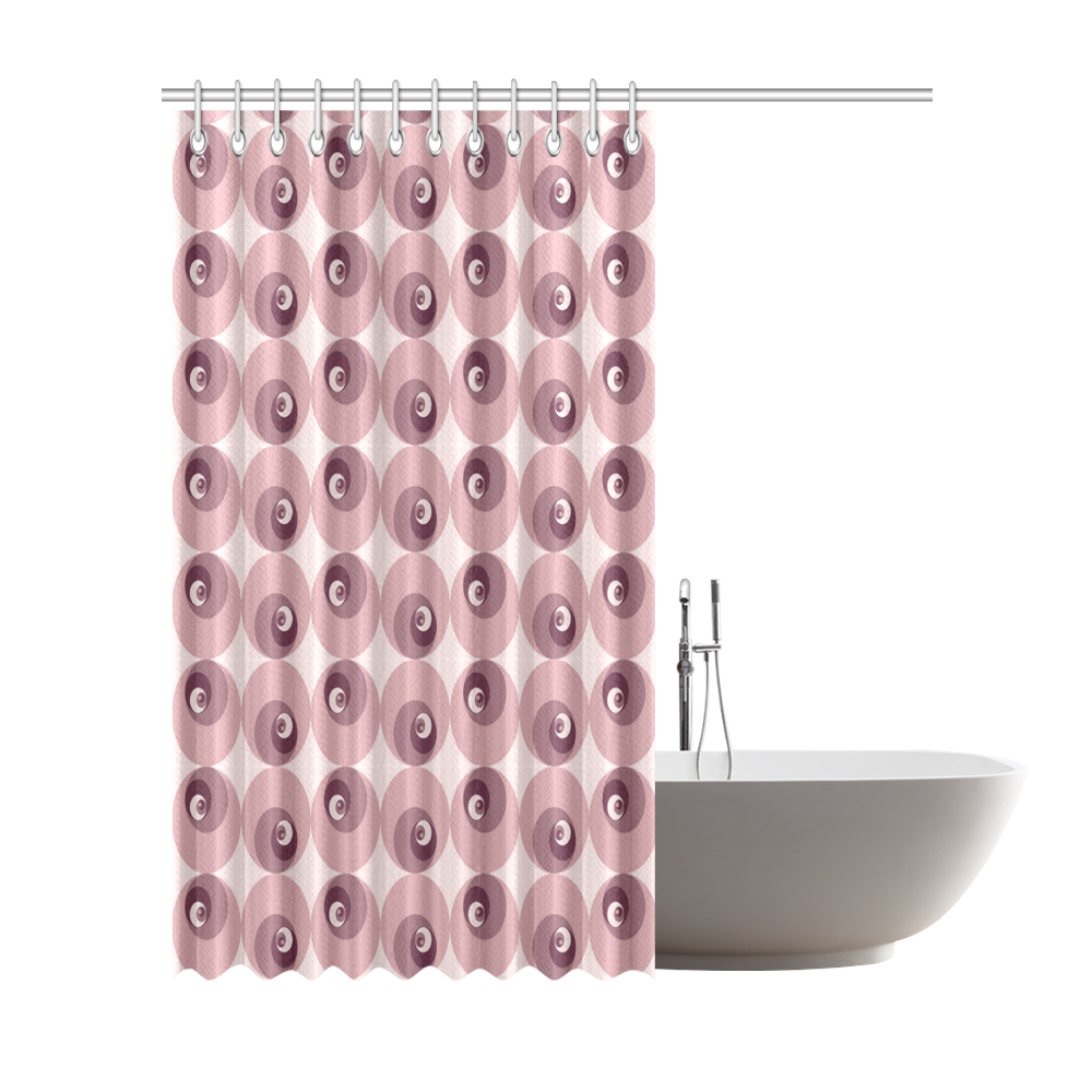 Fibonacci rose pattern 2 Shower Curtain 72"x84"