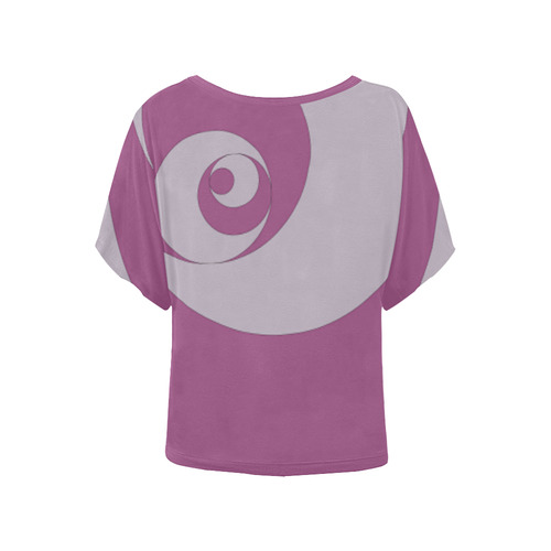 Fibonacci rose 4 Women's Batwing-Sleeved Blouse T shirt (Model T44)