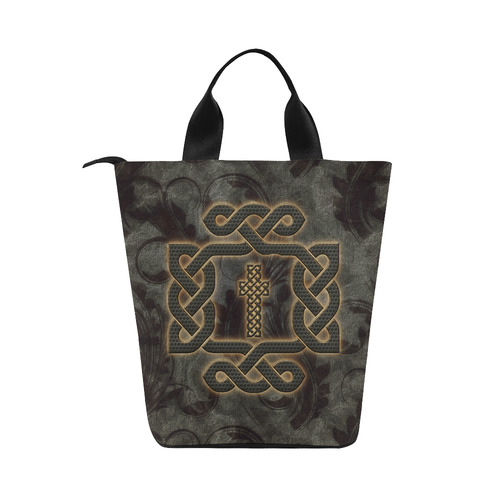 The celtic knot, rusty metal Nylon Lunch Tote Bag (Model 1670)