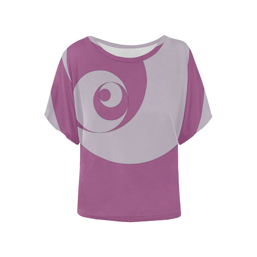 Fibonacci rose 4 Women's Batwing-Sleeved Blouse T shirt (Model T44)