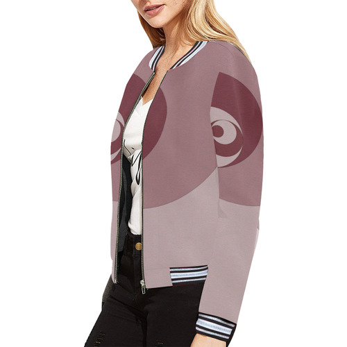 fiibonacci roses All Over Print Bomber Jacket for Women (Model H21)