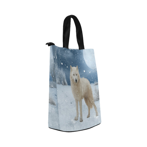 Awesome arctic wolf Nylon Lunch Tote Bag (Model 1670)