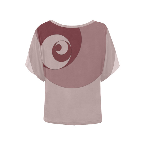 fiibonacci roses Women's Batwing-Sleeved Blouse T shirt (Model T44)
