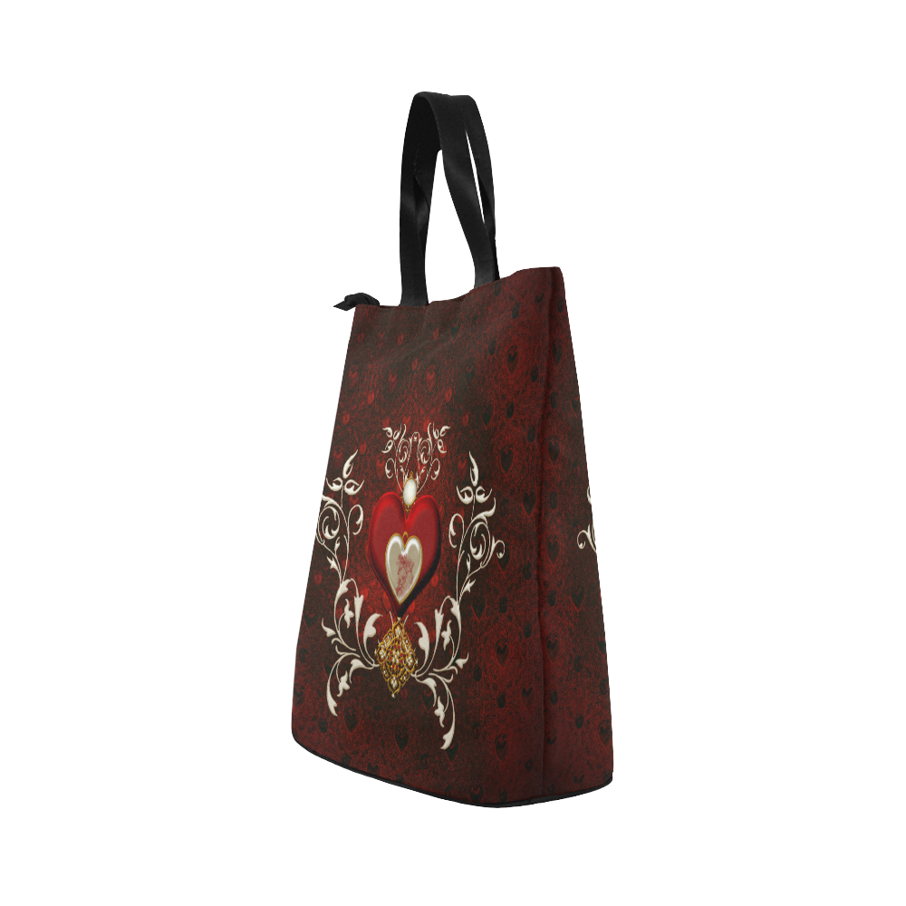 Valentine's day, wonderful hearts Nylon Lunch Tote Bag (Model 1670)