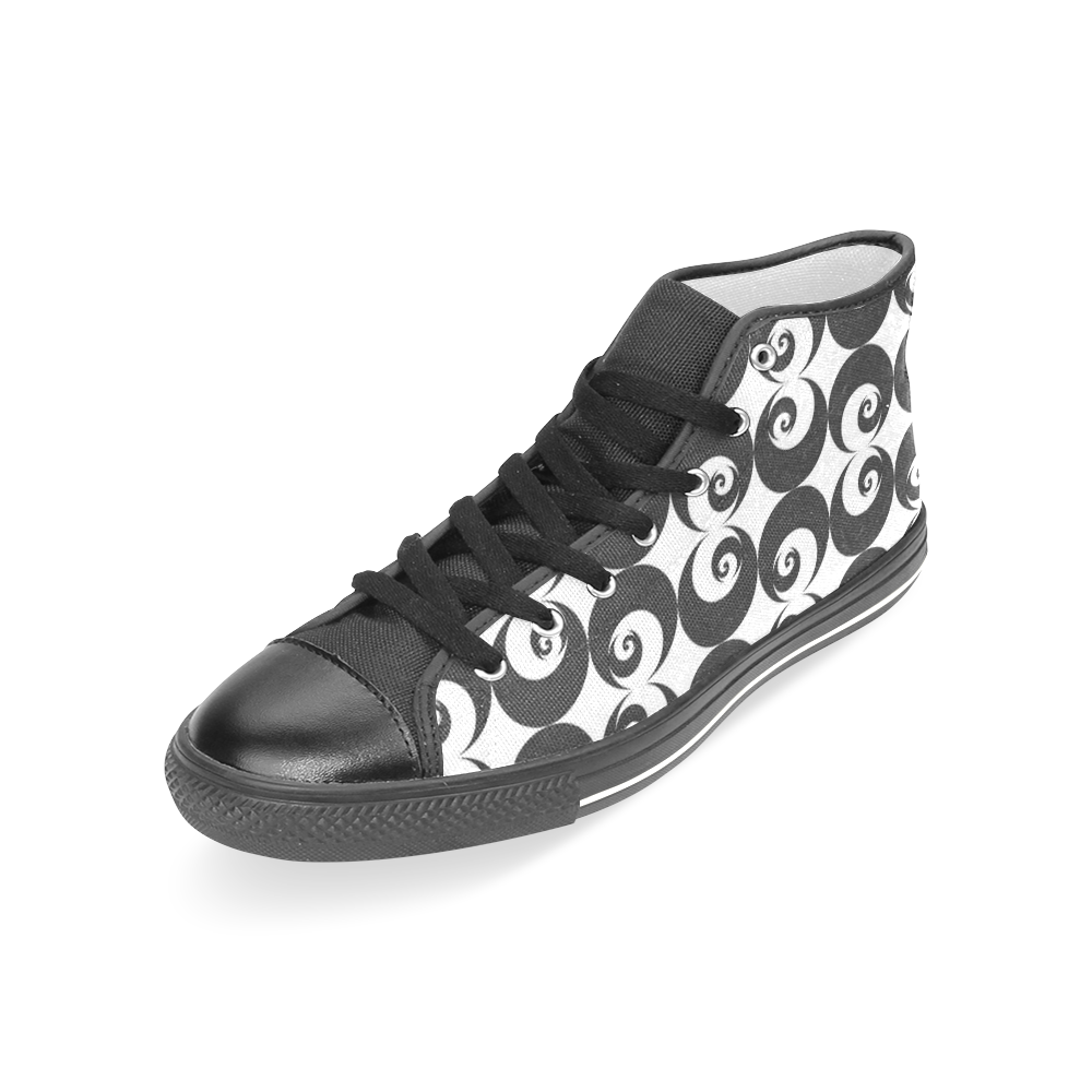 Fibonacci rose pattern 6 Women's Classic High Top Canvas Shoes (Model 017)