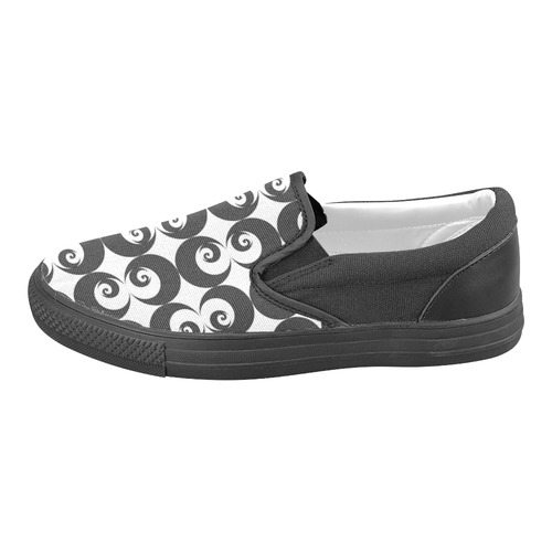Fibonacci rose pattern 6 Women's Unusual Slip-on Canvas Shoes (Model 019)