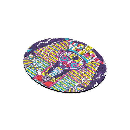 Round psy trance mouse mat pad Round Mousepad