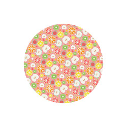 round Fruit pattern mouse mat pad Round Mousepad