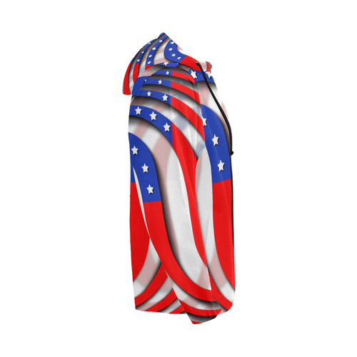 Flag of United States of America All Over Print Full Zip Hoodie for Men (Model H14)