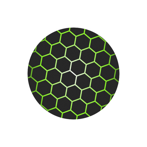 Round hexegon pattern mouse mat pad Round Mousepad