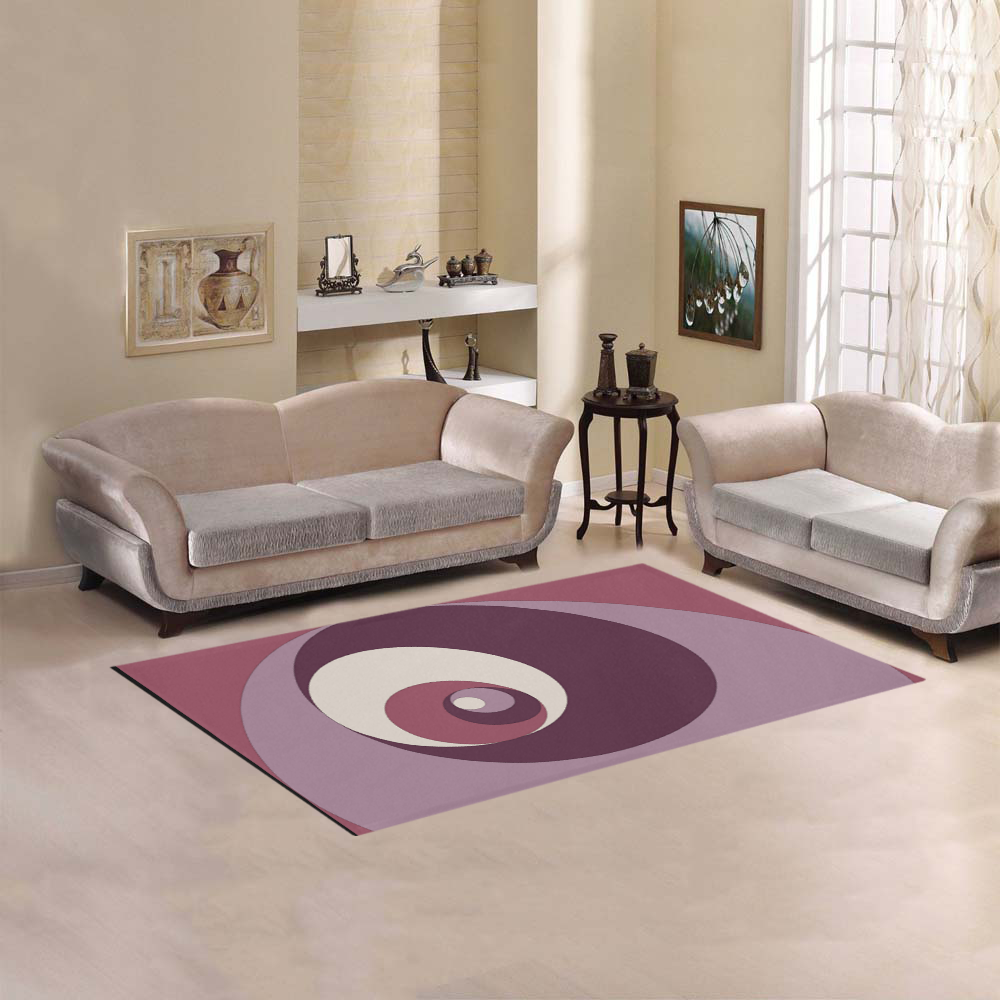 Fibonacci rose 2 Area Rug 5'x3'3''