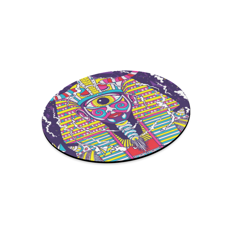 Round psy trance mouse mat pad Round Mousepad